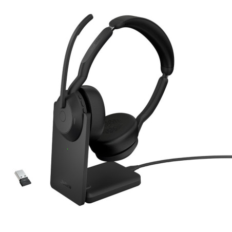 Jabra Evolve2 55 UC Stereo Bluetooth Headset (USB + Charging Stand)