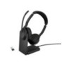 Jabra Evolve2 55 UC Stereo Bluetooth Headset (USB + Charging Stand)