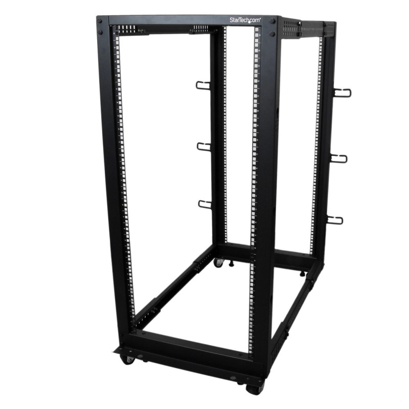 StarTech 25U Server Rack - Open Frame Adjustable Depth 4 Post Rack