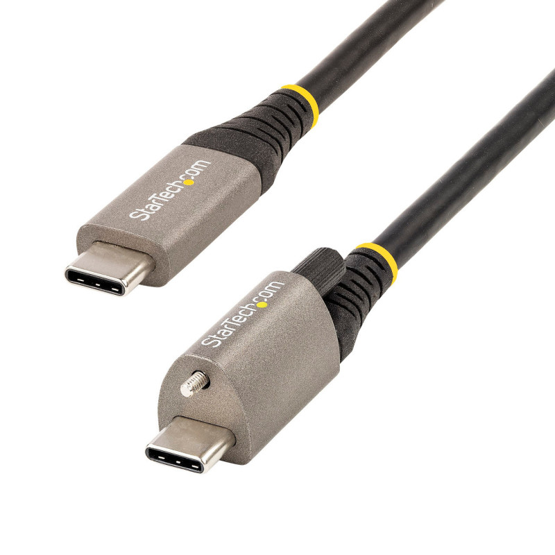 StarTech 3ft/1m Screw Locking USB C Cable 10Gbps - Type-C - 100W (5A)