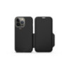 EFM Monaco Leather Wallet Case Armour with D3O 5G Signal Plus - For iPhone 13 Pro (6.1in Pro) - Black/Space Grey