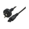 MicroBeam AU-C5-600-B AU 3 Pin Plug to C5 Socket 600mm Black Suit Ubiquiti and Some Cambium POE Injectors