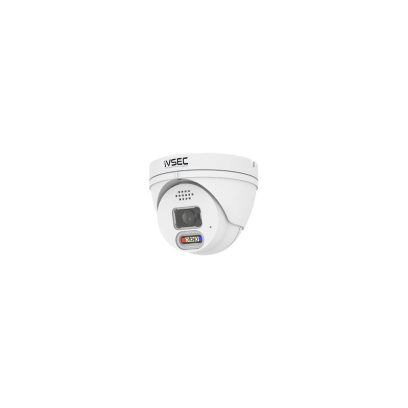 IVSEC TURRET IP CAMERA, 4MP, 2.8MM FIXED LENS, 25FPS, POE, IP66, 30M IR, LED ALERT