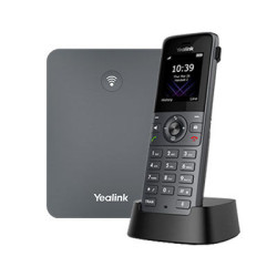 Yealink W73P High-Performance IP DECT Solution including W73H Handset and W70B Base Station - Up to 20 simultaneous calls - Flex