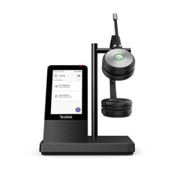 Yealink WH66 Dual Teams Edition DECT Wirelss Headset With Touch Screen - Busylight On Headset - Leather Ear Cushions