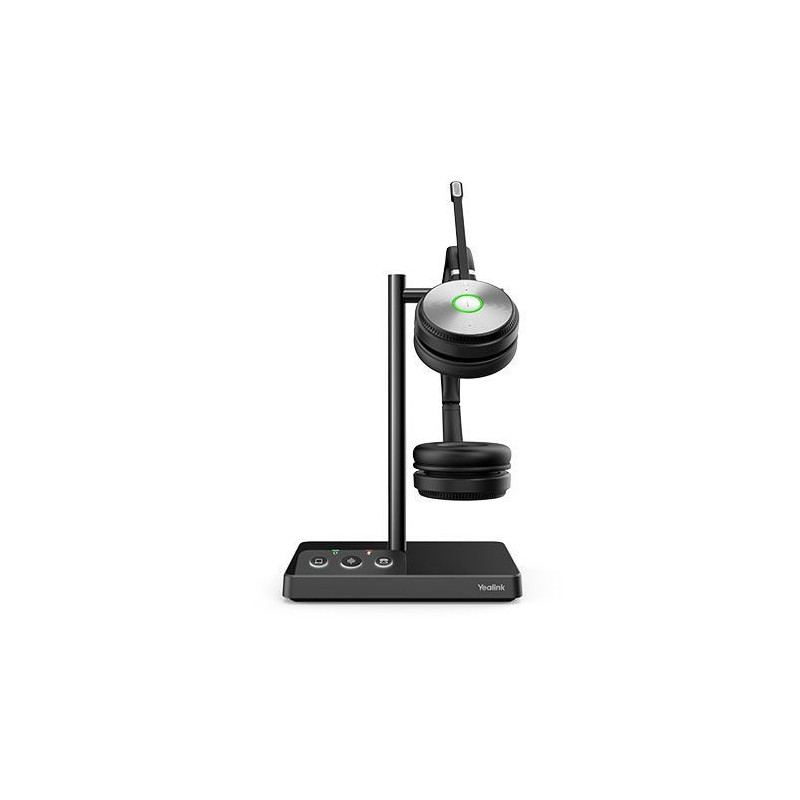 Yealink WH62 Dual UC DECT Wireless Headset - Busylight On Headset - Leather Ear Cushions
