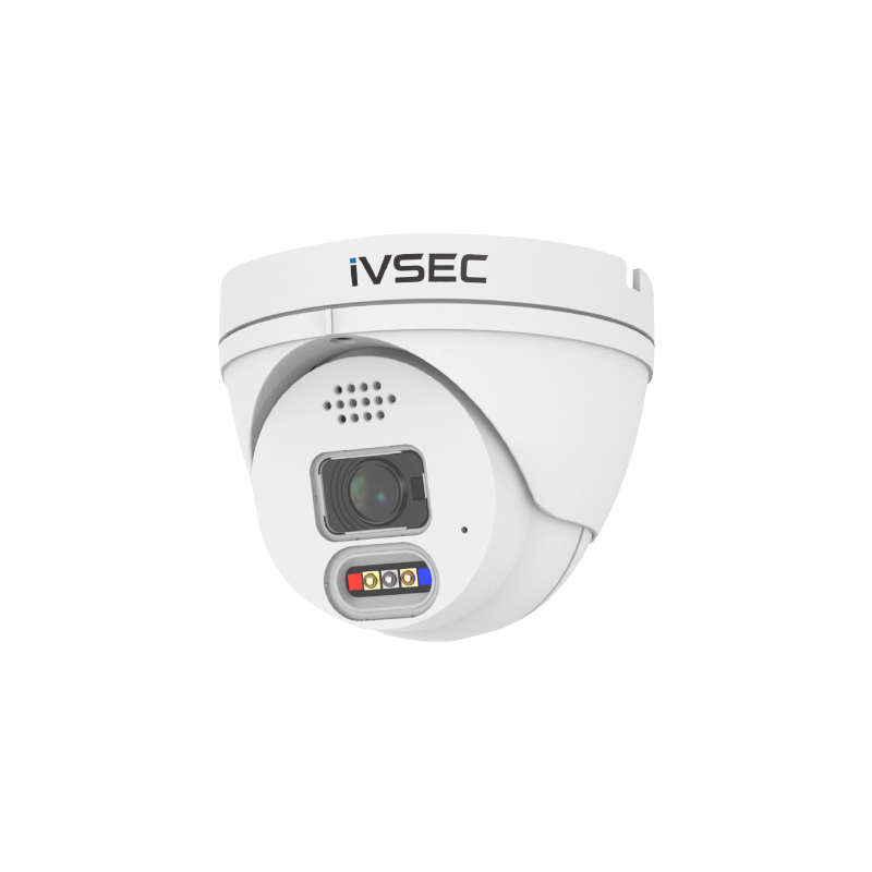 IVSEC TURRET IP CAMERA, 5MP, 2.8MM FIXED LENS, 25FPS, POE, IP66, ADV DET, IVS, FULLCOLOURNC110ADX