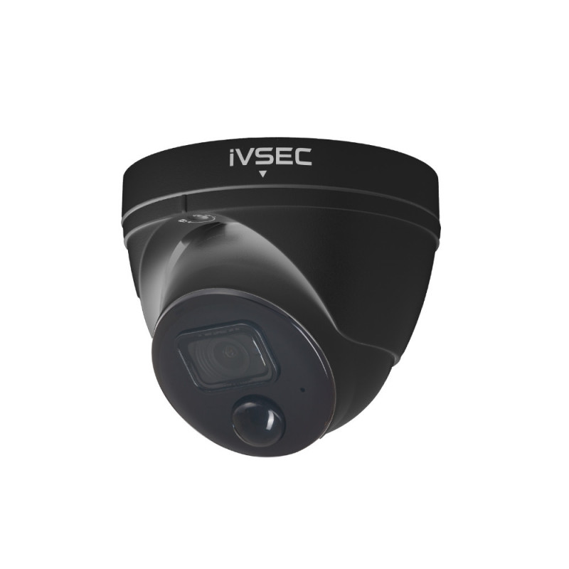 IVSEC TURRET IP CAMERA, 8MP, 3.6MM FIXED LENS, 20FPS, POE, IP66, 30M IR, IVS, BLACK NC323XD-BLK