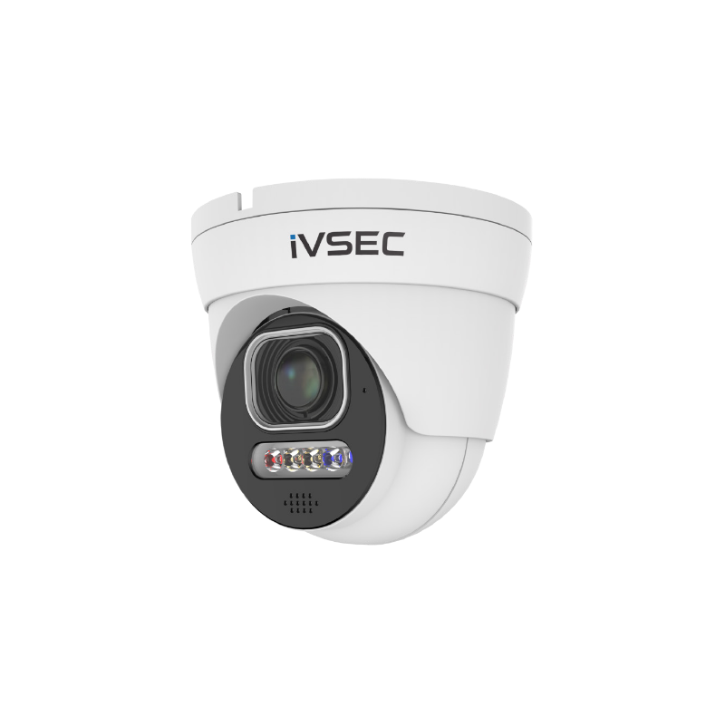 IVSEC TURRET IP CAMERA, 8MP, 2.8MM-12MM MOTORISED LENS, 25FPS, POE, IP66, ADV DETNC512ADX