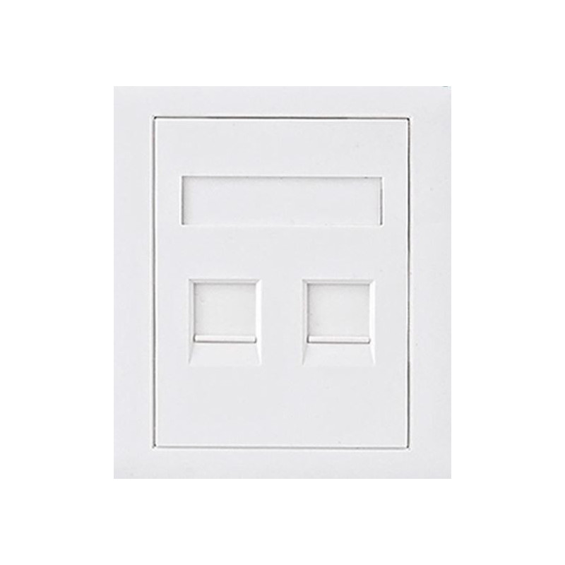 CAT6 RJ45 Wall Face Plate 86x86mm 2 Port Socket Kit
