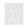 CAT6 RJ45 Wall Face Plate 86x86mm 2 Port Socket Kit
