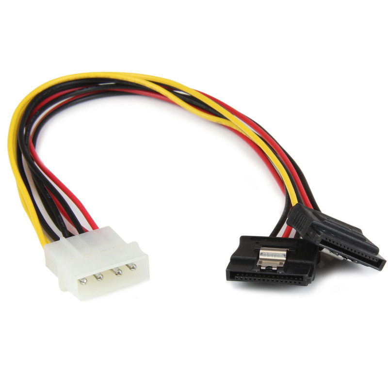12 LP4 to 2x latching SATA Y Cable