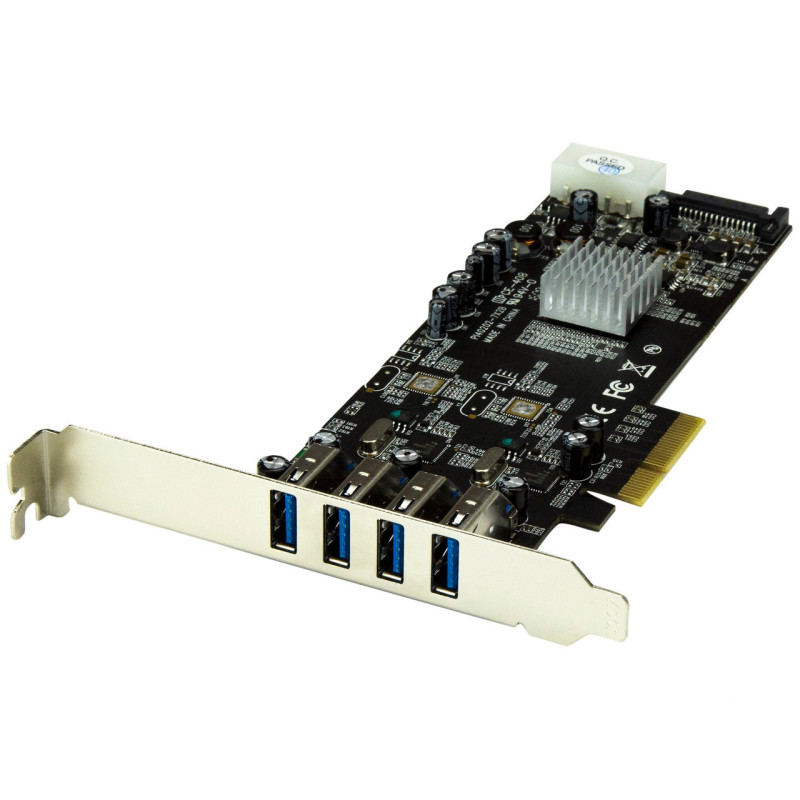 4 Port Dual Bus PCIe USB 3 Card w/ UASP