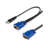 10 ft 2-in-1 Ultra Thin USB KVM Cable