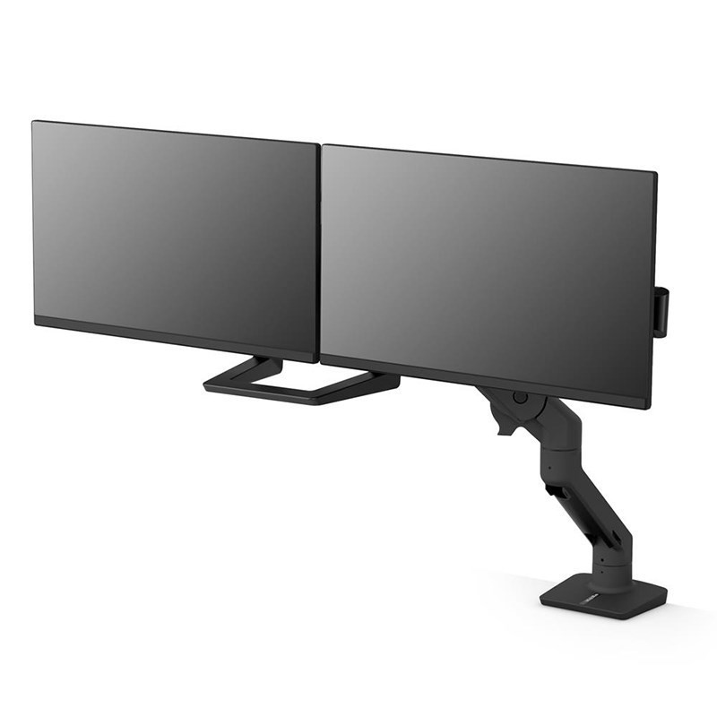 Ergotron HX Desk Dual Monitor Arm Mount - Black
