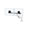 LX Dual Direct Desk Mount Arm White