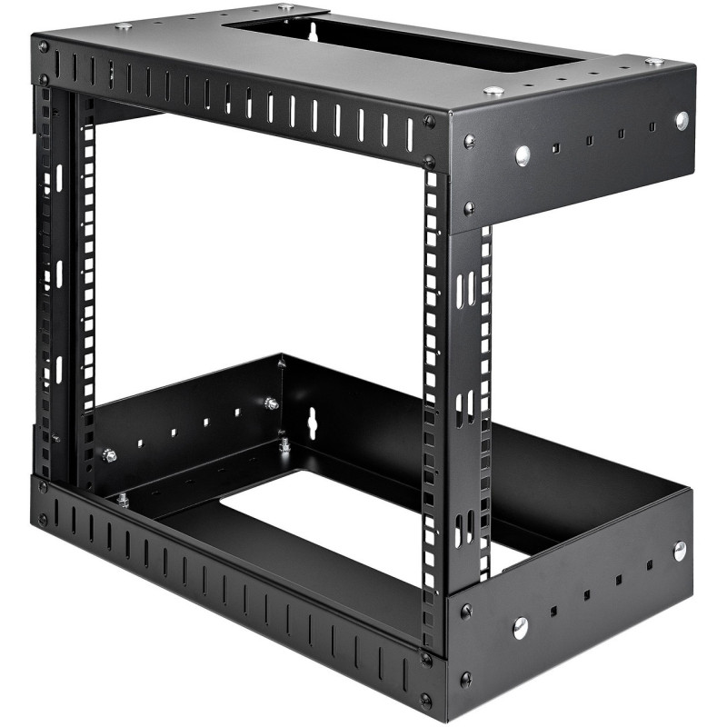 StarTech 8U Open Frame Wall Mount Equipment Rack - Adjustable Depth